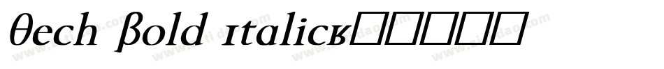 Tech Bold Italic字体转换